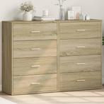 vidaXL Dressoirs 2 st 60x31x84 cm bewerkt hout sonoma, Huis en Inrichting, Kasten | Dressoirs, Verzenden, Nieuw