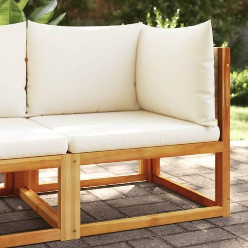 vidaXL Tuinhoekbank met kussens acaciahout & rotan, Tuin en Terras, Tuinsets en Loungesets, Nieuw, Verzenden