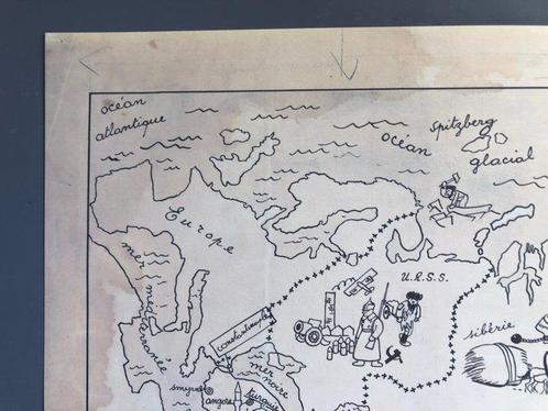 Hergé - Carte du monde Tintin reporter en Orient, Boeken, Stripverhalen