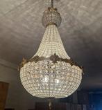 Plafondlamp - Brons, Glas - XL Vintage Chandelier, Antiek en Kunst