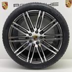 Porsche Cayenne ORIGINELE 21 Turbo III met winterbanden 8MM, Auto-onderdelen, 21 inch, Banden en Velgen, Gebruikt, Personenwagen