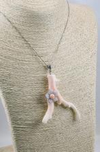 Koraal - Zilver - Ketting met hanger - ROZE KORAAL TAK, Verzamelen, Nieuw