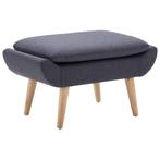 vidaXL Voetenbank 73x43x42 cm stoffen bekleding donkergrijs, Huis en Inrichting, Zetels | Voetbanken en poefs, Verzenden, Nieuw