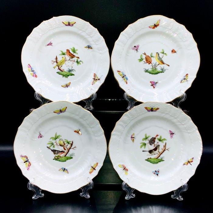 Herend - Exquisite Set of 4 Plates (15,5 cm) - Rothschild, Antiquités & Art, Antiquités | Meubles | Tables