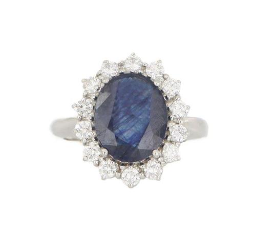 Sans Prix de Réserve - Bague - 18 carats Or blanc -  4.80ct., Handtassen en Accessoires, Ringen