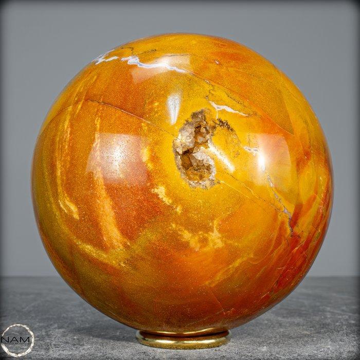 Zeldzame natuurlijke rode jaspis-agaat-amethist Bol- 3203.44, Verzamelen, Mineralen en Fossielen