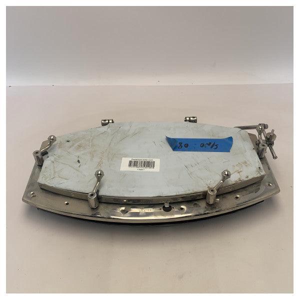 Bieden: Tempesta stainless steel Elliptical opening porthol, Watersport en Boten, Bootonderdelen, Ophalen of Verzenden