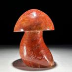Geen reserveprijs - Handgesneden paddenstoelbeeld van rode