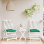 vidaXL Stoelkussens 2 st 40x40x7 cm oxford stof groen, Huis en Inrichting, Woonaccessoires | Kussens, Verzenden, Nieuw