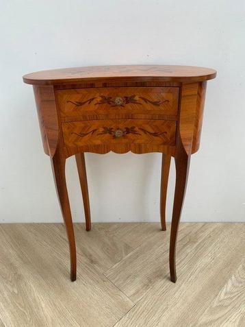 Table de chevet - Amarante, Hêtre, Arbousier - Marqueterie