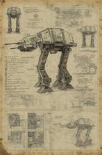 Soniku - AT-AT Schematics - Star Wars - Pop Art - Signed and, Nieuw