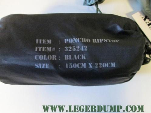 Poncho ripstop zwart 150 x 220 cm (foto geeft de groene w..., Vêtements | Hommes, Vestes | Hiver, Envoi