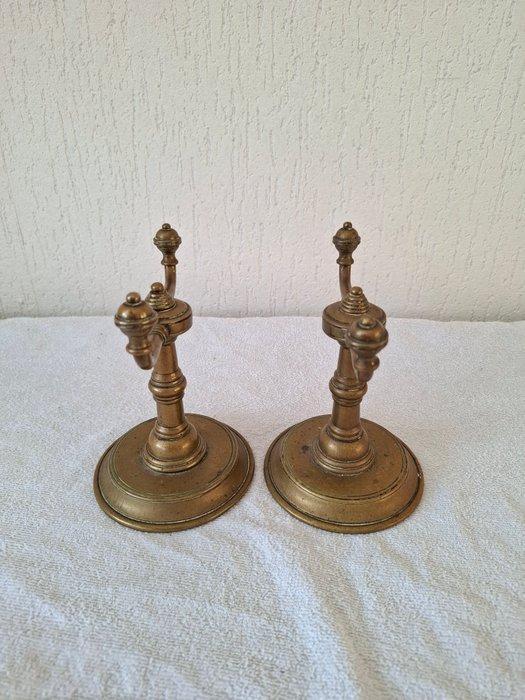 Vuurbok (2) - Messing - merk ingeslagen stempel, Antiquités & Art, Antiquités | Autres Antiquités