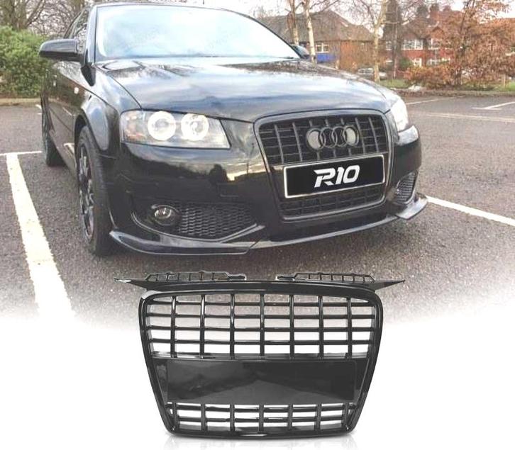 Calandre Pour Audi A3 8P 05-08 Look S-Line Noir, Auto-onderdelen, Carrosserie, Verzenden