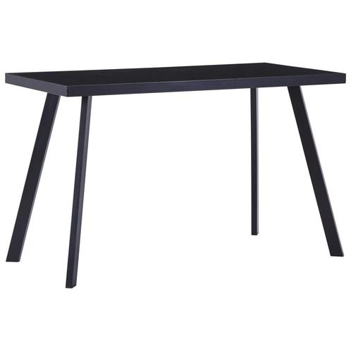 vidaXL Table à manger Noir 120x60x75 cm Verre trempé, Huis en Inrichting, Tafels | Eettafels, Verzenden