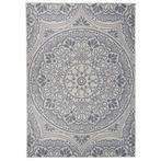 vidaXL Buitenkleed met patroon platgeweven 140x200 cm blauw, Huis en Inrichting, Stoffering | Tapijten en Vloerkleden, Verzenden