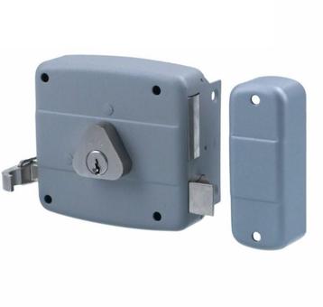 Oplegslot Cisa 50420 50 mm DIN links naar binnen draaiend, Klink of Kruk