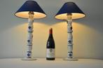 Lampe de table - Faïence de Delft, Lin - Une paire de lampes, Antiek en Kunst