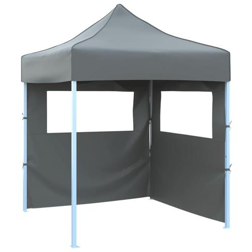 vidaXL Partytent met 2 zijwanden inklapbaar 2x2 m staal, Tuin en Terras, Partytenten, Nieuw, Verzenden