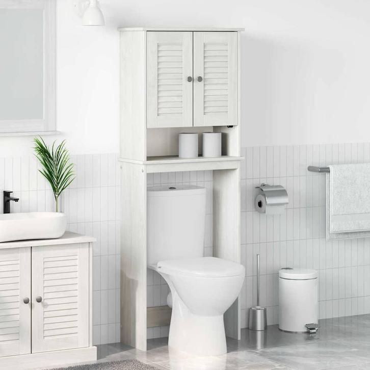 vidaXL Toiletkast VIGO Wit 60 x 27 x 161 cm Massief, Huis en Inrichting, Tafels | Kaptafels, Nieuw, Verzenden