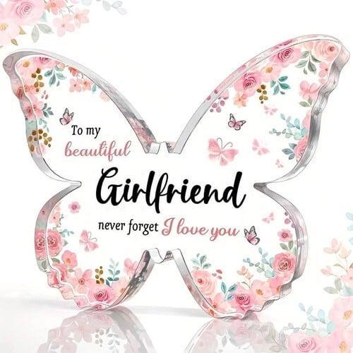 Vlinder van epoxy met bloem en vlinders to my beautiful, Hobby en Vrije tijd, Knutselen, Nieuw