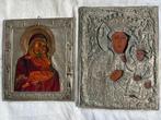 Icoon - Paar Russische iconen – Maagd en Kind - Hout,