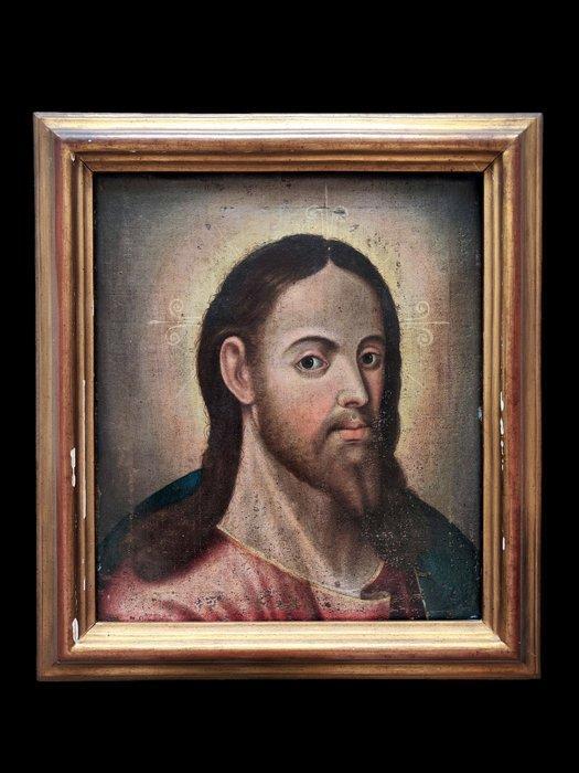 Escuela hispánica (XVII) - Cabeza de Cristo, Antiek en Kunst, Kunst | Schilderijen | Klassiek