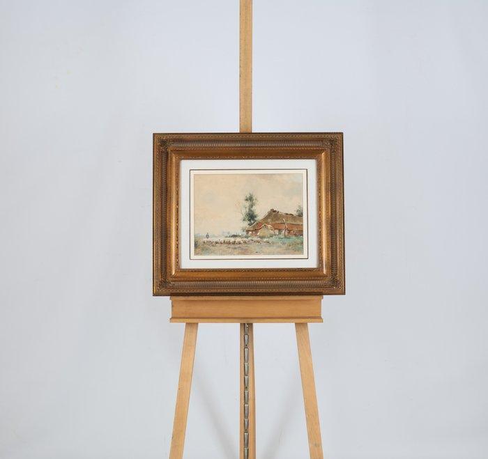 Adrianus Johannes Groenewegen (1874-1963) - Kudde schapen, Antiek en Kunst, Kunst | Schilderijen | Klassiek