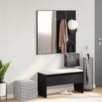 vidaXL Hal meubelset 4 pcs Zwart eiken 80 x 30.5 x 40 cm, Huis en Inrichting, Verzenden, Nieuw
