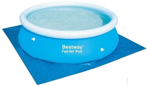 Bestway zwembad grondzeil 396 x 396 cm – Blauw, Jardin & Terrasse, Piscines, Enlèvement ou Envoi