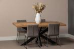 Mangohouten Eettafel Rechthoek Donald 220x100 cm (6cm), Huis en Inrichting, Tafels | Eettafels, Verzenden, Nieuw