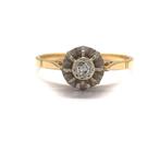 Zonder Minimumprijs - Vers 1950 - 0.05 ct Diamant - Ring -