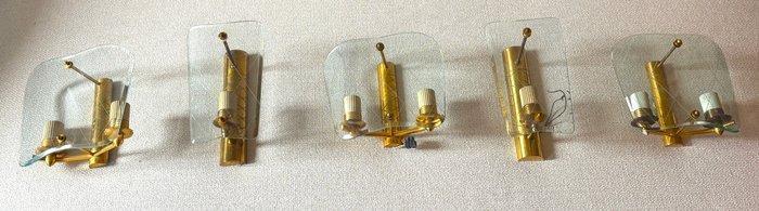 Applique murale (5) - Verre de Murano, Laiton doré - 5, Maison & Meubles, Maison & Meubles | Autre