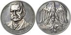 Zilver medaille 1927 Personenmedaille Hindenburg, Paul vo..., Verzenden