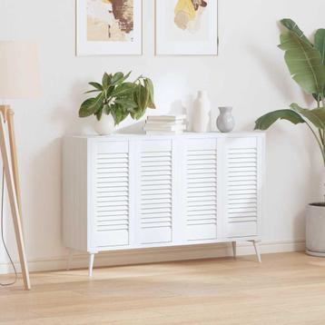 vidaXL Kastdeuren louvredesign 4 st 61,5x29,5 cm wit, Doe-het-zelf en Bouw, Verzenden, Nieuw