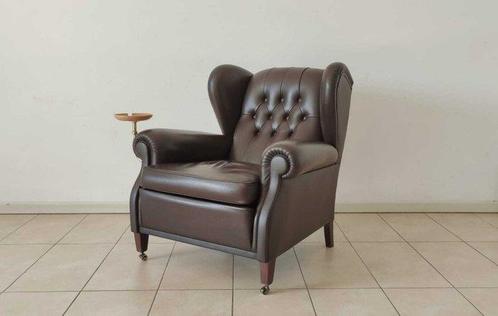 Poltrona Frau - Fauteuil - 1919 - Cuir - Chocolat noir, Antiek en Kunst, Kunst | Designobjecten