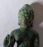Khmer antique Bronze Talisman Bouddha assis XS - 25 mm, Antiek en Kunst