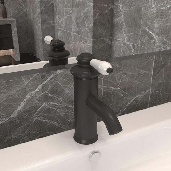 vidaXL Wastafelkraan 130x180 mm grijs, Doe-het-zelf en Bouw, Sanitair, Nieuw, Verzenden