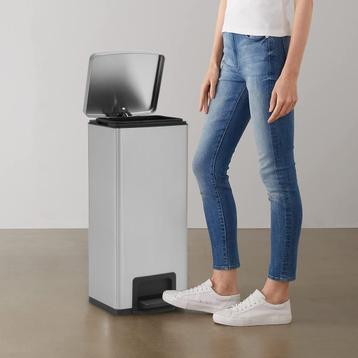 vidaXL Pedaalemmer met anti-vingerafdruk 30 L RVS, Verzenden