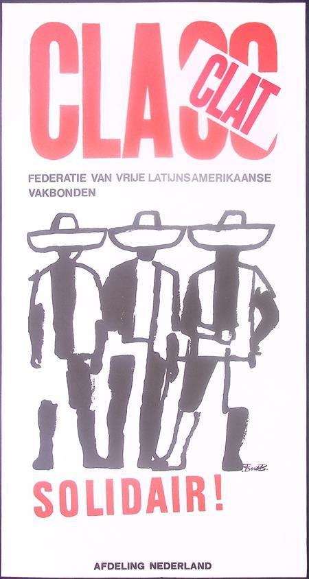 Poster Latijns Amerikaanse vakbond - CLAT (lijst optie), Verzamelen, Posters, Nieuw, Overige onderwerpen, Met lijst, Verzenden