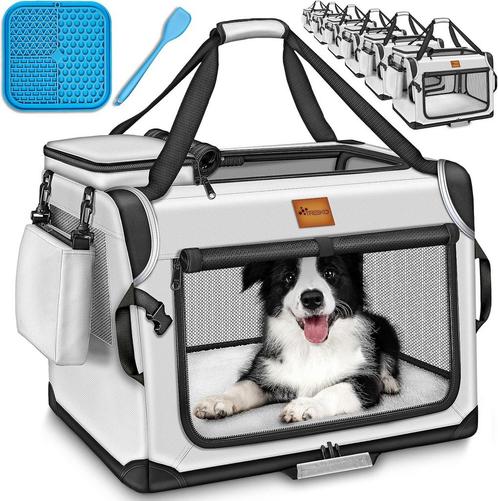 TRESKO® Opvouwbare hondenbox inclusief likmat en spatel, maa, Dieren en Toebehoren, Overige Dieren-accessoires, Verzenden