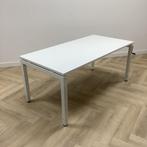 Tweedehands slinger bureau 160x80 cm, wit, Huis en Inrichting, Bureaus, In hoogte verstelbaar, Gebruikt, Bureau