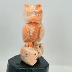 sculptuur, GUFO IN CORALLO - 7 cm - corallo