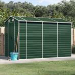 vidaXL Tuinschuur 191x300x198 cm gegalvaniseerd staal groen, Verzenden, Nieuw