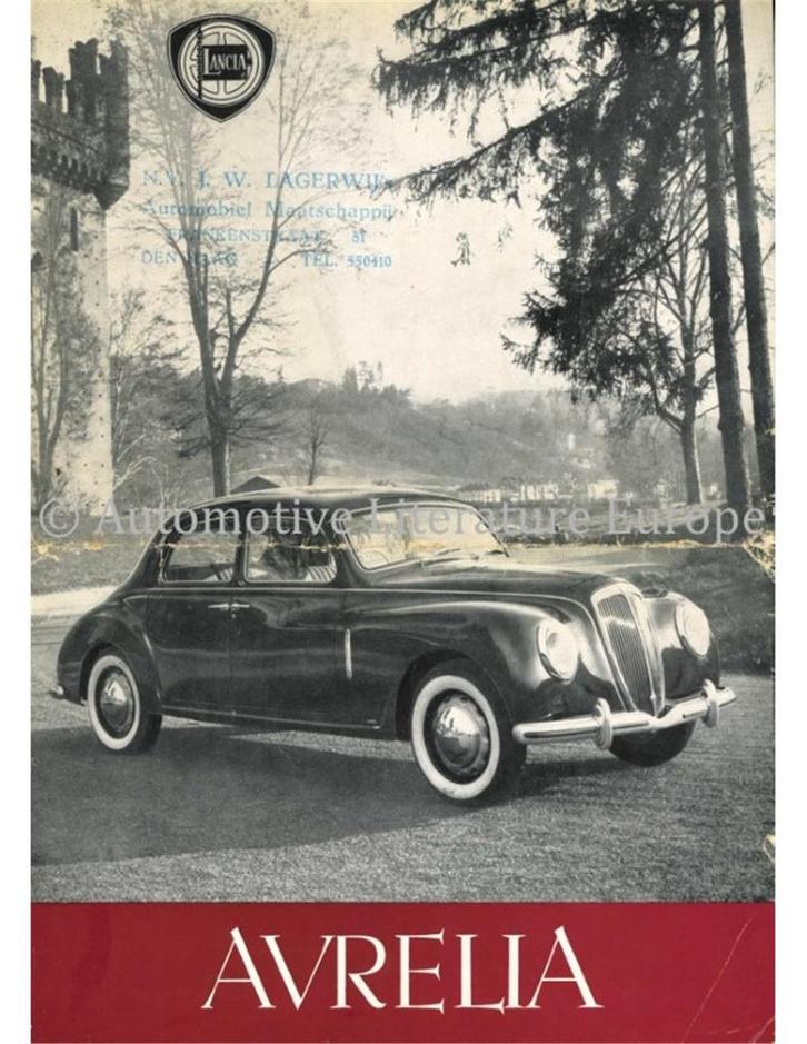 1950 LANCIA AURELIA BERLINA / CABRIOLET LEAFLET ENGLISH, Boeken, Auto's | Folders en Tijdschriften, Ophalen of Verzenden