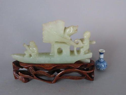 Figuur - Two Man and a Dog on a Sailing Boat - Tailor-made, Antiek en Kunst, Antiek | Overige Antiek