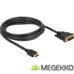 Delock 85654 HDMI naar DVI 24+1 kabel bidirectioneel 2 m, Verzenden, Nieuw