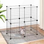 vidaXL Huisdierenkooi met deur 12 panelen 35x35 cm staal, Verzenden, Nieuw