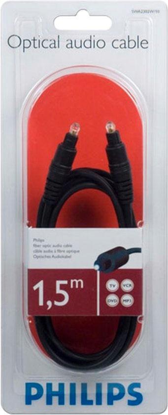 2dekans | Philips SWA2302 - Optische Kabel - 1.5 meter, Audio, Tv en Foto, Audiokabels en Televisiekabels, Ophalen of Verzenden