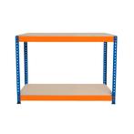 Werkbank met 2 Planken S-Rax - 120cm x 45cm x 90cm, Verzenden